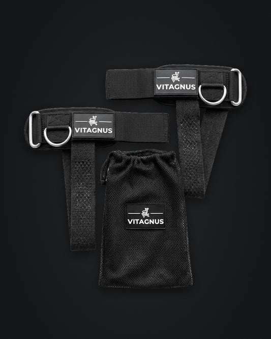 Vitagnus Duo preto – par de straps com cuff e saco de rede