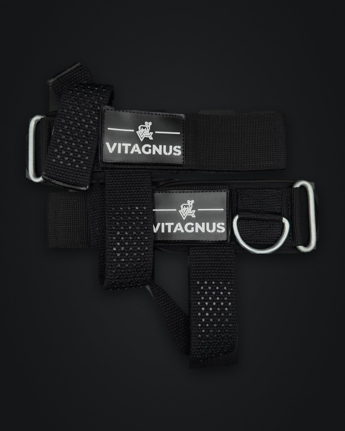 Vitagnus Duo preto – straps com cuff vistos de cima